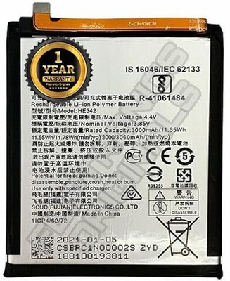 FLIPTRONICS ORIGINALS Mobile Battery For  Nokia HE342 Nokia 7.1 Plus /6.1/5.1 /X6 2018/TA-1099/TA-1103 with 1 Year Warranty