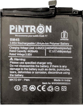 Pintron Mobile Battery For  REDMI Mi 10X 5G / 10X Pro 5G Mobile Battery for REDMI Mi 10X 5G / 10X Pro 5G / BM4S with 90 Days Warranty