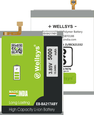 WELLSYS Mobile Battery For  SAMSUNG Galaxy A21s / Galaxy A12 / A04s (EB-BA217ABY) - 5000MAH