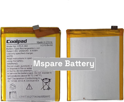Mspare Mobile Battery For  Coolpad Note 3 Lite | Model CPLD-382 {2500mAH}