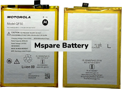 Mspare Mobile Battery For  Motorola Moto E4 Plus | Model QF50 {5000mAH}
