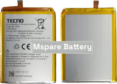 Mspare Mobile Battery For  Tecno IA5 \ IN5 | Model BL-39GT {4000mAH}