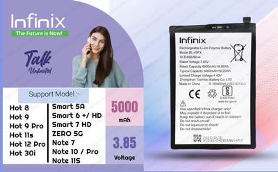 Infinix Mobile Battery For  BL49FX Infinix Hot 9 /hot 8 / Note 7 / Note 10 / Hot 11s - 5000 mAh