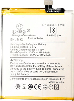 Boxtron Mobile Battery For  Original Vivo B-K3 / Vivo S1 pro / Y9s / 1920 (4500mAh) Battery / 3.85V / Lithium Polymer Battery / 6 Month Replacement warranty