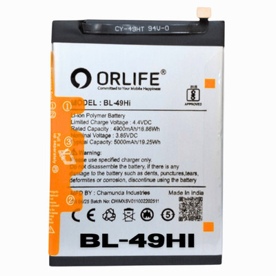 orlife Mobile Battery For  Itel S23 PLUS ( S681LN ) | BL-49HI ( 1 Year Replacement Warranty )