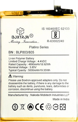 Boxtron Mobile Battery For  Original Realme 7I, V3 Oppo A53 Blp803 / Realme C17 / Realme 7 BLP805 / 5000mAh 3.85 V / Lithium Polymer Battery / 180 days Replacement Warranty