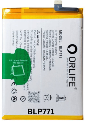 orlife Mobile Battery For  Realme Narzo 10 | Realme 7i | C3 | 6i | BLP771 (1 Year Replacement Warranty )