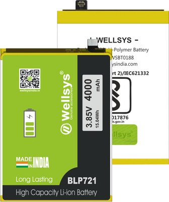 WELLSYS Mobile Battery For  REALME C2, (BLP721) 4000mAh