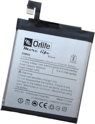 orlife Mobile Battery For  Xiaomi Redmi Note 3, BM46 ( 1 Year Replacement Warranty )