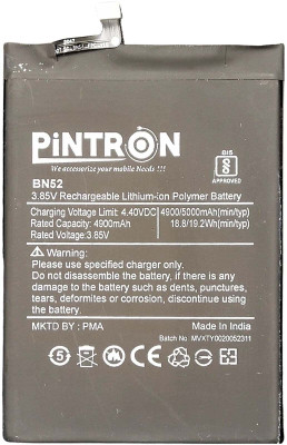 Pintron Mobile Battery For  Redmi Mi Note 9 Pro / BN52 For Redmi Mi Note 9 Pro/BN52 with 180 Days Warranty