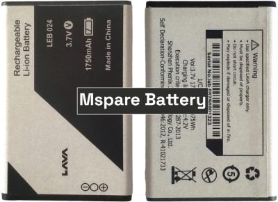 Mspare Mobile Battery For  Lava A7 | Model LEB024 {1750mAH}