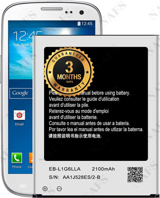 NAFS Mobile Battery For  Samsung Galaxy S3 i9300 EB-L1G6LLU {2100mAh} 3 Months Warranty