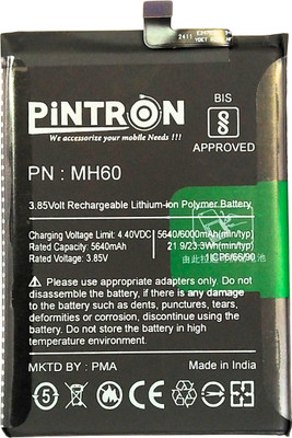 Pintron Mobile Battery For  Motorola MH60 Moto G10 Power, 6000 mAh, 180 Days Warranty