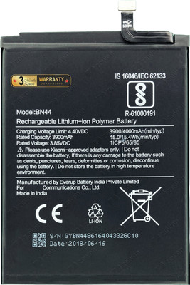 Zewon Mobile Battery For  Xiaomi Ml Redmi Note 5 MZB5917IN Battery 6 Months Warranty*