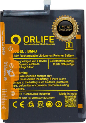 orlife Mobile Battery For  Xiaomi Redmi Note 8 Pro BM4J (1 Year Replacement Warranty)