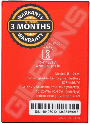 THE BATTERY STORE Mobile Battery For  Itel Orignal Battery BL - 26AI for Itel it A45 / BL-26AI with 6 Month Warranty