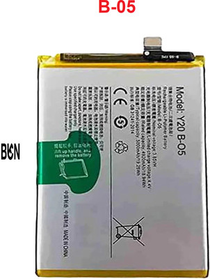 BKN Mobile Battery For  VIVO Original B-O5 Battery for Vivo Y20 / Y20S / Y12S Battery (5000 MAH)