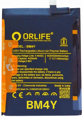 orlife Mobile Battery For  Xiaomi 11X 5G, 11X Pro 5G, F3, K40 / K40 Pro | BM4Y ( 1 Year Warranty )