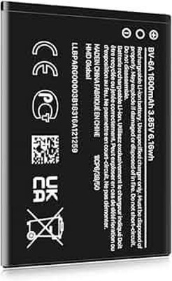 VEHUB Mobile Battery For  Nokia 8110 4G / Banana C5-03 8110 2720 2060 3060 5250/BV-6A-[1500mAh]