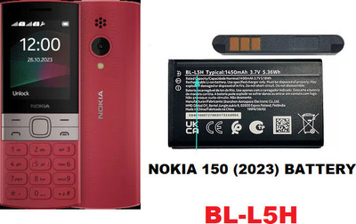 YAARISTYLE Mobile Battery For  NOKIA ORIGNAL Battery For Nokia 150 2023 Edition (TA-1582) Battery BL-L5H – 1450mAh