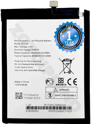 ZQTCIPRINO Mobile Battery For  Nokia WT240 Nokia 3.2 TA-1211 TA-1214 TA-1206 TA-1209 TA-1156 with 1 Year Warranty