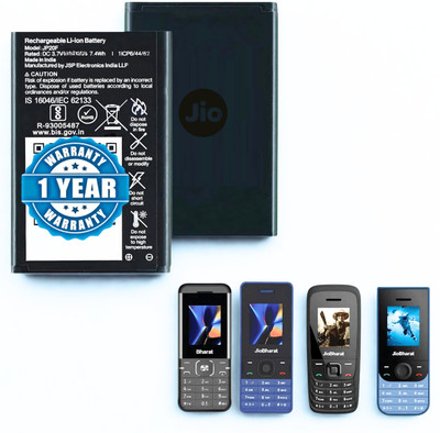plugkit Mobile Battery For  JIO KARBON BHRAT K1 4G::JIO BHARAT V2 4G::JIO BHARAT V3 4G::JIO BHARAT V4 4G