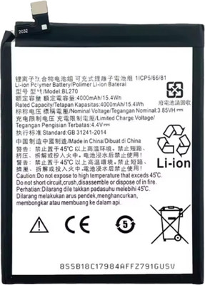 thinkme Mobile Battery For  Lavovo Premium Original Battery For K8 Note /Moto G6 Play (BL270) 4000mAh