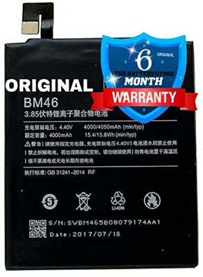 THE BATTERY STORE Mobile Battery For  Redmi Note 3 / Redmi Note 3 Pro OriginaI Battery BM46 with 6 Month Warranty ANG high Capacity Battery Backup