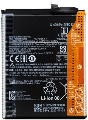 LIFON Mobile Battery For  Xiaomi Mi 10T, 10T pro Redmi K30S BM53 5000mAh