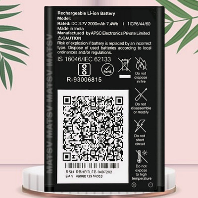 MATSV Mobile Battery For  Jio Phone F211S / 2000mAh