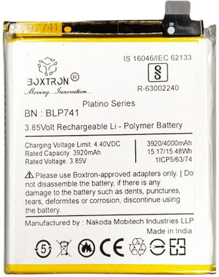 Boxtron Mobile Battery For  Original 	Oppo Realme X2 / BLP741 / 4000mAh Capacity / 3.85 V / Lithium Polymer Battery / 180 days Replacement Warranty