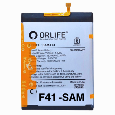 orlife Mobile Battery For  Samsung Galaxy F41 / F12 / M12 / M21 / M21s / M30s / M31 1 Year Replacement Warranty )