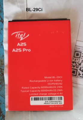 PARADISEECOM Mobile Battery For  ITEL / itel Itel BL29CI Battery For Itel A26 , A25 , A25 Pro , A36