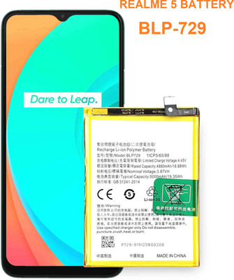 BKN Mobile Battery For  REALME REALME 5 & / 5i / C3 /C11 / C20 / C21 / C21Y /NARZO 10A BATTERY (BLP729)