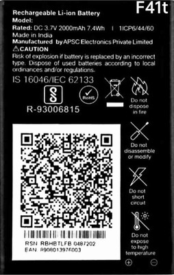 TokTon Mobile Battery For  LYF JIO Keypad Phone 2017/ 2018/ 2019/ 2020/ 2021/ 2022/ 2023/ Model/ 2000mAh