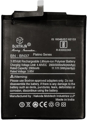 Boxtron Mobile Battery For  Original Xiaomi Redmi 6A - BN37 3000 mAh Battery Capacity 180 Day's Replacement Warranty