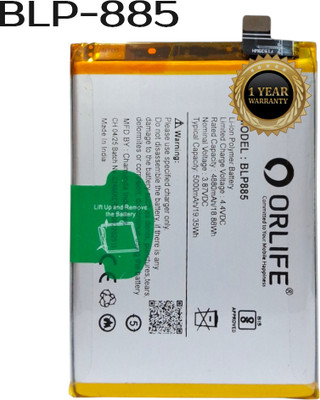 orlife Mobile Battery For  Oppo A76 CPH2375, BLP885 (1 Year Replacement Warranty)