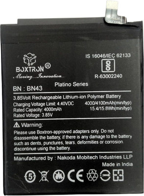 Boxtron Mobile Battery For  Original Xiaomi Mi Redmi Note 4 Redmi Note 4X 4100mAh 3.85V 180 days Replacement warranty