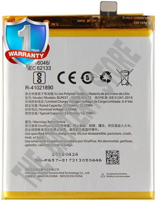 THE BATTERY STORE Mobile Battery For  Oneplus Original BLP657 Battery for OnePlus 6-3300mAh with 1 Year Warranty