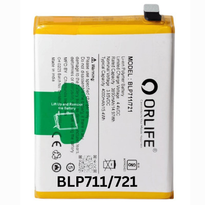 orlife Mobile Battery For  Oppo A1K | C2, | BLP711 / 721 ( 1 Year Replacement Warranty )