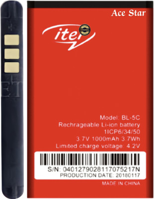TokTon Mobile Battery For  Compatible itel Ace Star / it2161 1000mAh Full Backup