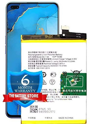THE BATTERY STORE Mobile Battery For  Oppo Reno 3 / A91 / F15 BLP765 Original Battery with 3 Month Warranty and High Capacity Battery Backup