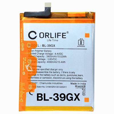 orlife Mobile Battery For  Infinix Hot S3 X573 | HOT 6 PRO X608 ,BL-39GX (1 Year Replacement Warranty )