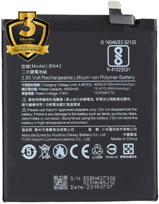 Tech4GSM Mobile Battery For  Xiaomi Xiaomi Redmi Note 4 and Redmi Note 4X.