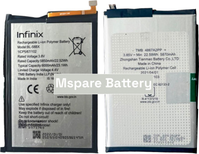 Mspare Mobile Battery For  Infinix Hot 9 | Model BL-58BX {6000mAH}
