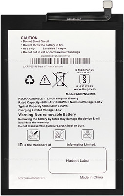 Safa Mobile Battery For  Micromax IN 1B - 5000mAh