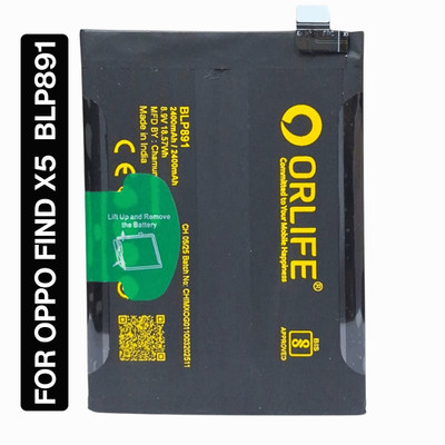 orlife Mobile Battery For  Oppo Find X5 |BLP891( 1 Year Replacement Warranty )