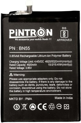 Pintron Mobile Battery For  Redmi MI Note 9S Mobile Battery For Redmi MI Note 9S BN55 (5020 Mah) with 90 Days Warranty