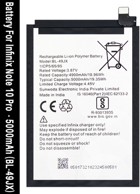 Safa Mobile Battery For  Infinix Note 10 Pro - 5000mAh