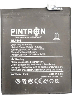 Pintron Mobile Battery For  Oppo F9 / Oppo F11 Pro / CPH1823 / CPH1881 / CPH1825 Mobile Battery for Oppo REALME U1/2PRO / BLP695 with 90 days warranty